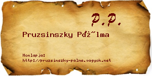 Pruzsinszky Pálma névjegykártya